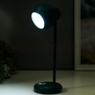Лампа настольная 16044/1GR LED 4Вт 3 режима  АКБ USB зеленый 10,5х10,5х31 см