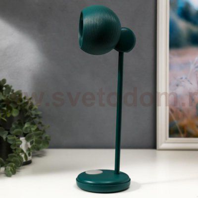 Лампа настольная 16044/1GR LED 4Вт 3 режима  АКБ USB зеленый 10,5х10,5х31 см