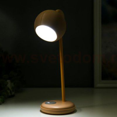 Лампа настольная 16044/1PK LED 4Вт 3 режима  АКБ USB розовый 10,5х10,5х31 см