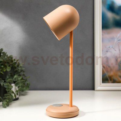 Лампа настольная 16045/1PK LED 4Вт 3 режима  АКБ USB розовый 10,5х10,5х34,5 см