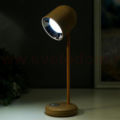 Лампа настольная 16045/1PK LED 4Вт 3 режима  АКБ USB розовый 10,5х10,5х34,5 см