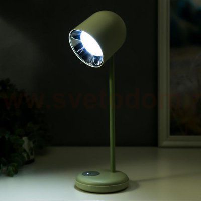 Лампа настольная 16045/1WT LED 4Вт 3 режима  АКБ USB белый 10,5х10,5х34,5 см