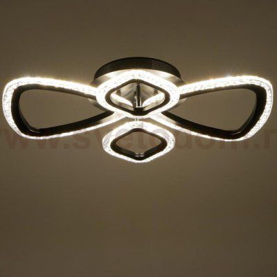 Люстра с ПДУ 71101/4BK LED 80Вт 3000-6000К диммер черный 56х46х7 см