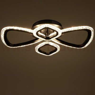 Люстра с ПДУ 71101/4BK LED 80Вт 3000-6000К диммер черный 56х46х7 см