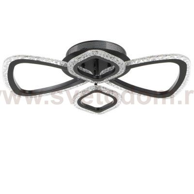 Люстра с ПДУ 71101/4BK LED 80Вт 3000-6000К диммер черный 56х46х7 см