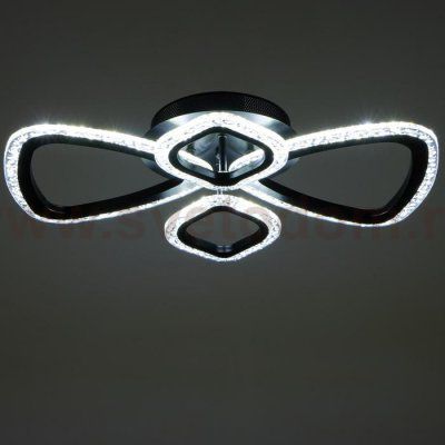 Люстра с ПДУ 71101/4BK LED 80Вт 3000-6000К диммер черный 56х46х7 см