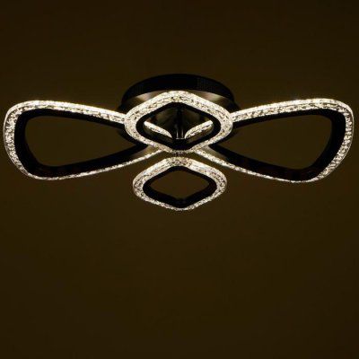 Люстра с ПДУ 71101/4BK LED 80Вт 3000-6000К диммер черный 56х46х7 см