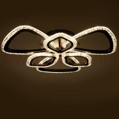 Люстра с ПДУ 71101/6BK LED 120Вт 3000-6000К диммер черный 60х60х10 см