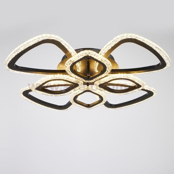 Люстра с ПДУ 71101/8BK LED 160Вт 3000-6000К диммер черный 65х65х10 см