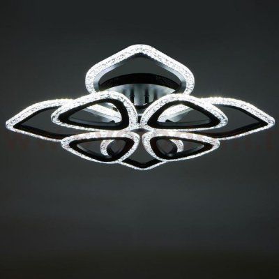 Люстра с ПДУ 71102/8BK LED 160Вт 3000-6000К диммер черный 67х67х10 см