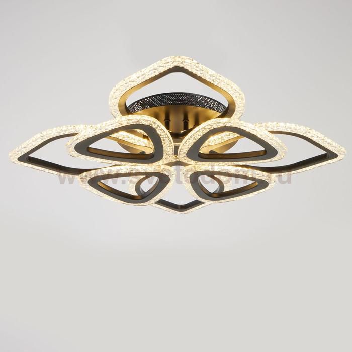 Люстра с ПДУ 71102/8BK LED 160Вт 3000-6000К диммер черный 67х67х10 см