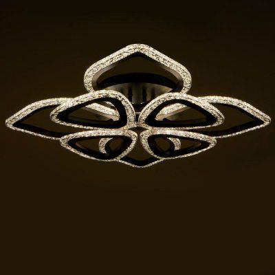 Люстра с ПДУ 71102/8BK LED 160Вт 3000-6000К диммер черный 67х67х10 см