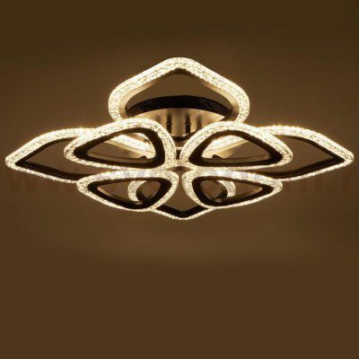 Люстра с ПДУ 71102/8BK LED 160Вт 3000-6000К диммер черный 67х67х10 см