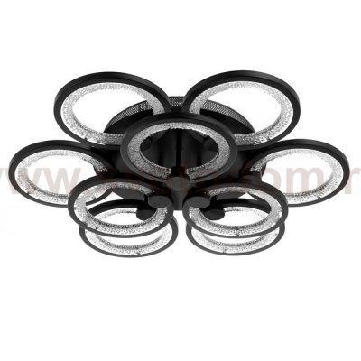 Люстра с ПДУ 71103/9BK LED 198Вт 3000-6000К диммер черный 59х59х10 см