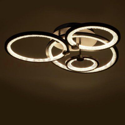 Люстра с ПДУ 71104/4BK LED 142Вт 3000-6000К диммер черный