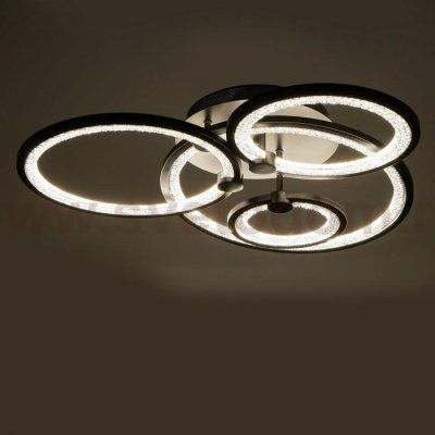 Люстра с ПДУ 71104/4BK LED 142Вт 3000-6000К диммер черный