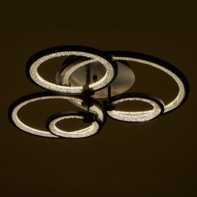 Люстра с ПДУ 71104/5BK LED 164Вт 3000-6000К диммер черный 71х71х13 см