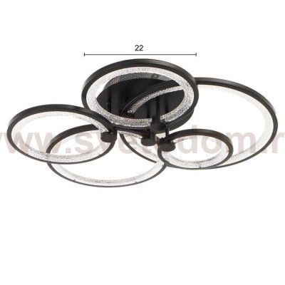 Люстра с ПДУ 71104/5BK LED 174Вт 3000-6000К диммер черный