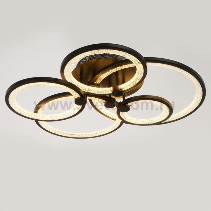 Люстра с ПДУ 71104/5BK LED 174Вт 3000-6000К диммер черный