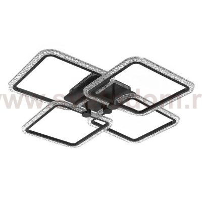Люстра с ПДУ 71105/4BK LED 160Вт 3000-6000К диммер черный