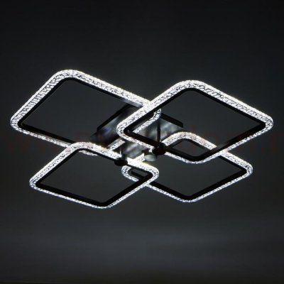 Люстра с ПДУ 71105/4BK LED 160Вт 3000-6000К диммер черный