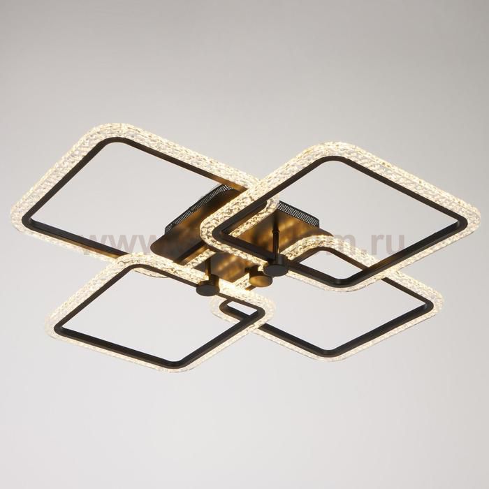 Люстра с ПДУ 71105/4BK LED 160Вт 3000-6000К диммер черный