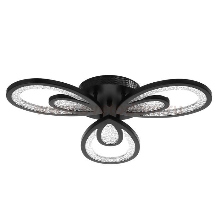 Люстра с ПДУ 71106/3BK LED 96Вт 3000-6000К диммер черный 55х55х10 см