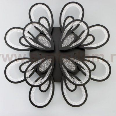 Люстра с ПДУ 71106/12BK LED 384Вт 3000-6000К диммер черный 78х78х13 см