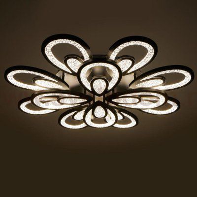 Люстра с ПДУ 71106/12BK LED 384Вт 3000-6000К диммер черный 78х78х13 см