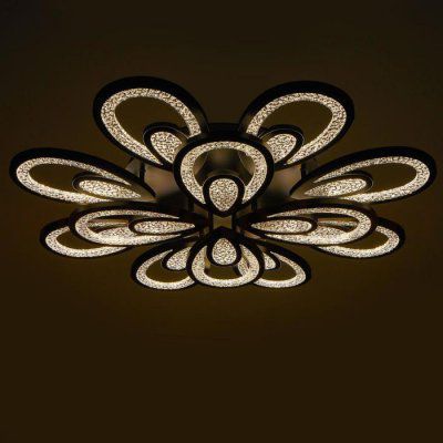 Люстра с ПДУ 71106/12BK LED 384Вт 3000-6000К диммер черный 78х78х13 см