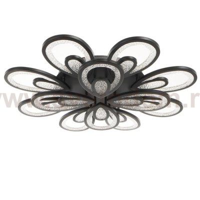 Люстра с ПДУ 71106/12BK LED 384Вт 3000-6000К диммер черный 78х78х13 см