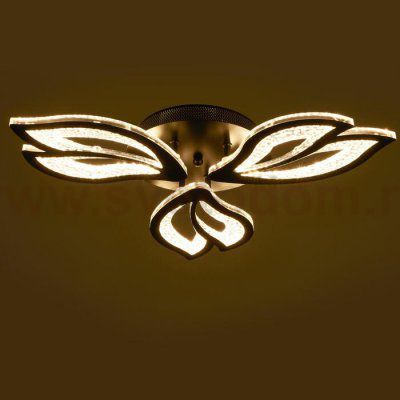 Люстра с ПДУ 71107/3BK LED 78Вт 3000-6000К диммер черный 60х60х10 см