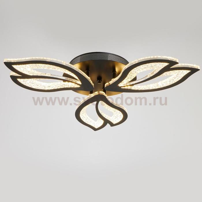 Люстра с ПДУ 71107/3BK LED 78Вт 3000-6000К диммер черный 60х60х10 см