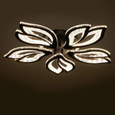 Люстра с ПДУ 71107/5BK LED 130Вт 3000-6000К диммер черный 64х64х10 см