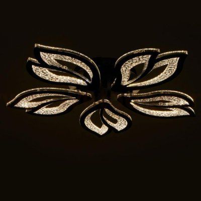 Люстра с ПДУ 71107/5BK LED 130Вт 3000-6000К диммер черный 64х64х10 см