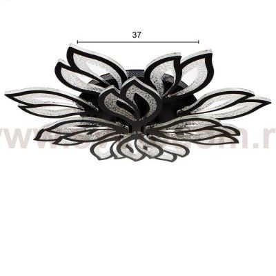 Люстра с ПДУ 71108/12BK LED 312Вт 3000-6000К диммер черный 82х82х13 см