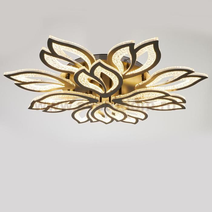 Люстра с ПДУ 71108/12BK LED 312Вт 3000-6000К диммер черный 82х82х13 см