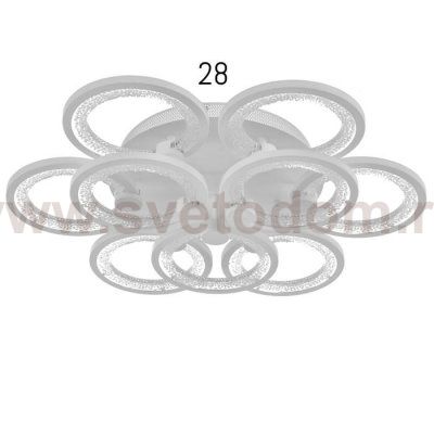 Люстра с ПДУ 71103/9WT LED 198Вт 3000-6000К диммер белый 59х59х10 см