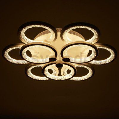 Люстра с ПДУ 71103/9WT LED 198Вт 3000-6000К диммер белый 59х59х10 см