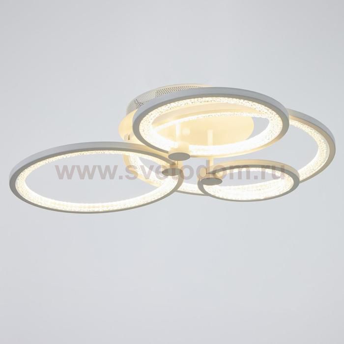 Люстра с ПДУ 71104/4WT LED 142Вт 3000-6000К диммер белый 71х71х13 см