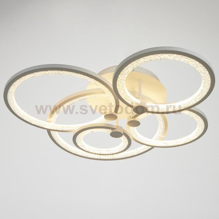 Люстра с ПДУ 71104/5WT LED 174Вт 3000-6000К диммер белый 67х67х13 см