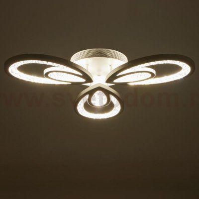 Люстра с ПДУ 71106/3WT LED 96Вт 3000-6000К диммер белый 55х55х10 см