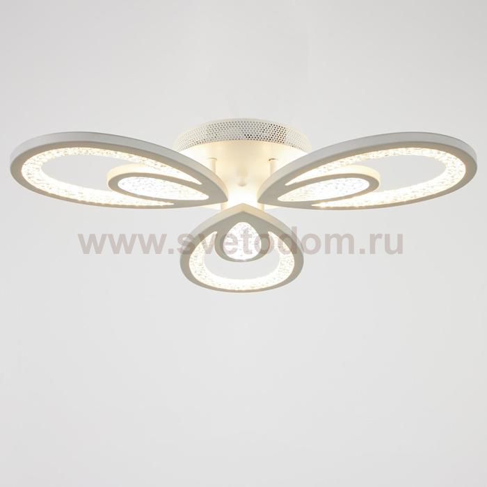 Люстра с ПДУ 71106/3WT LED 96Вт 3000-6000К диммер белый 55х55х10 см