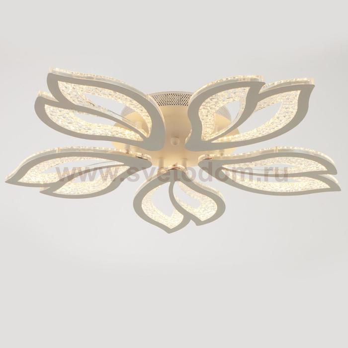 Люстра с ПДУ 71107/5WT LED 130Вт 3000-6000К диммер белый 64х64х10 см