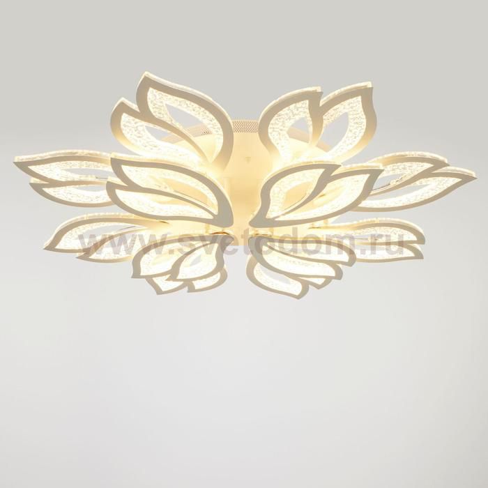 Люстра с ПДУ 71108/12WT LED 312Вт 3000-6000К диммер белый 82х82х13 см