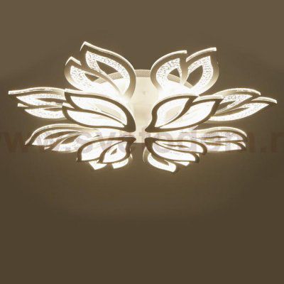 Люстра с ПДУ 71108/12WT LED 312Вт 3000-6000К диммер белый 82х82х13 см