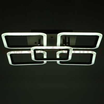 Люстра с ПДУ 59109/5 LED 150Вт 3000-6000К диммер черный 56х56х12 см