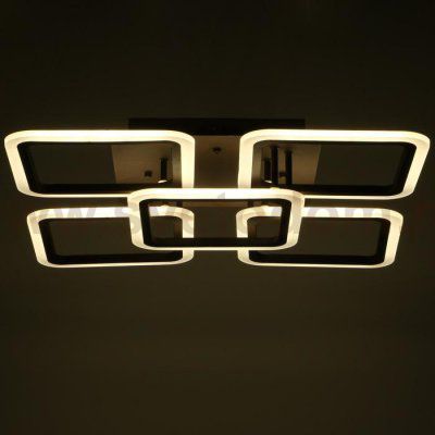 Люстра с ПДУ 59109/5 LED 150Вт 3000-6000К диммер черный 56х56х12 см