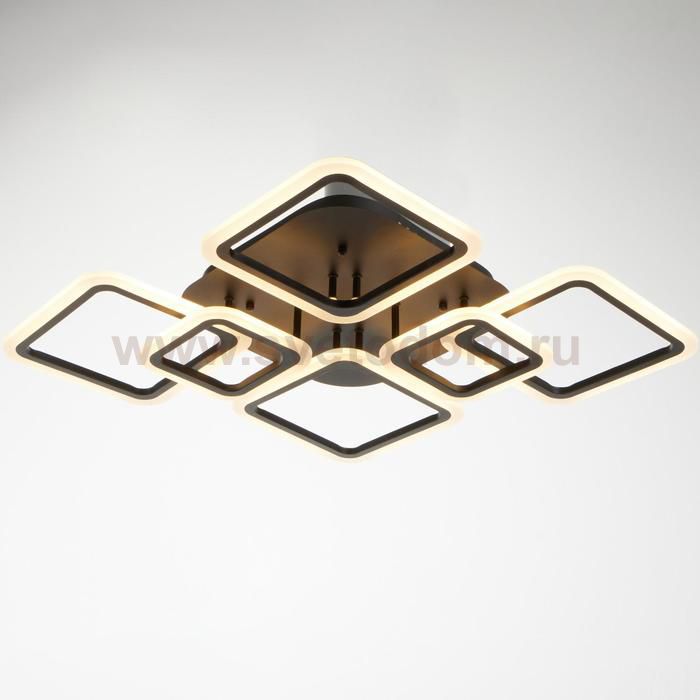 Люстра с ПДУ 59110/6BK LED 170Вт 3000-6000К диммер черный 106х74,5х13,5 см