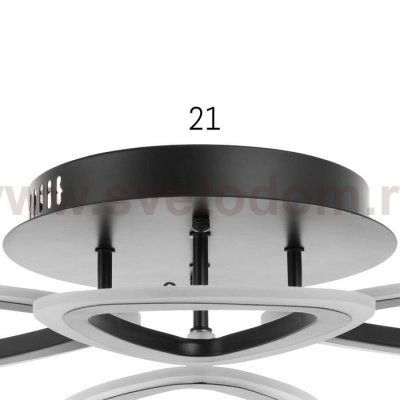 Люстра с ПДУ 59111/4BK LED 84Вт 3000-6000К диммер черный 61,5х38х7,5 см